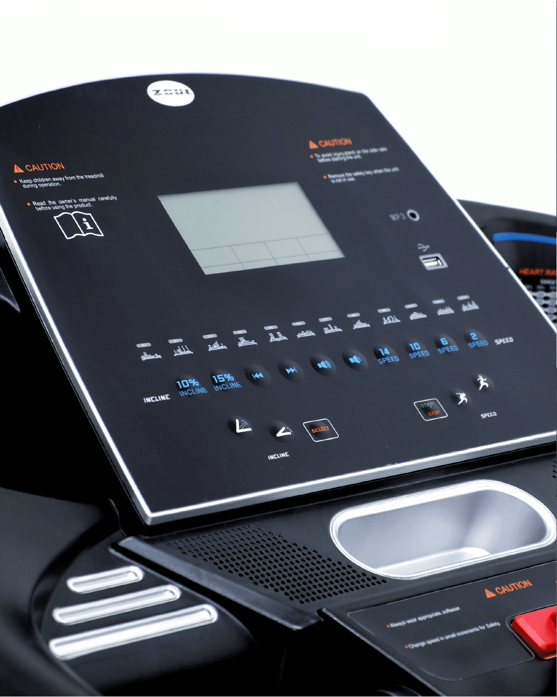Zoul Fitness B-9250 series(4 HP Peak) Digital Heavy Duty Treadmill for Home Use - zoulfitness
